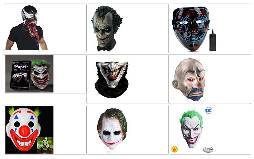 12 most popular Halloween clown masks. Holiday essentials， Joker Mask,Halloween Costume Mask